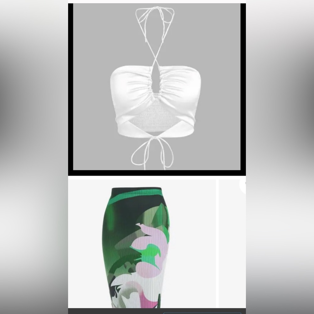 Tank Top & Skirt Set